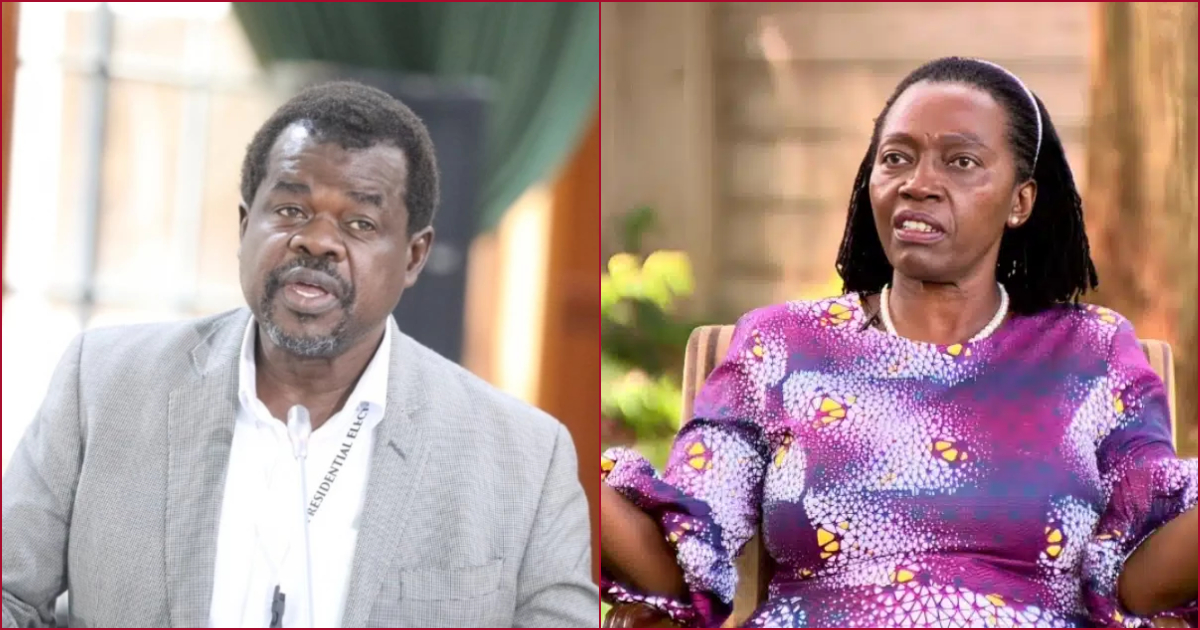 Collaged images of Busia senator Okiya Omtatah and Narc Kenya party leader Martha Karua.